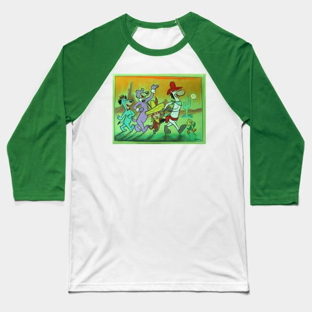 Quick Draw McGraw Baseball T-Shirt by BennettBlackLight